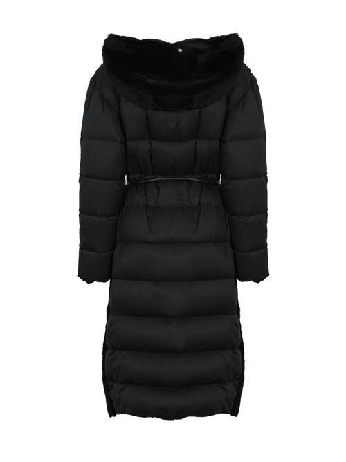 Piumino lungo in pelliccia e nylon Herno | PL000150D 181449300
